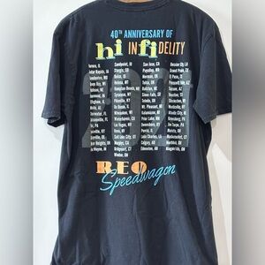 REO Speedwagon hi infidelity 2021 40th Anniversary Black Concert Tour Shirt